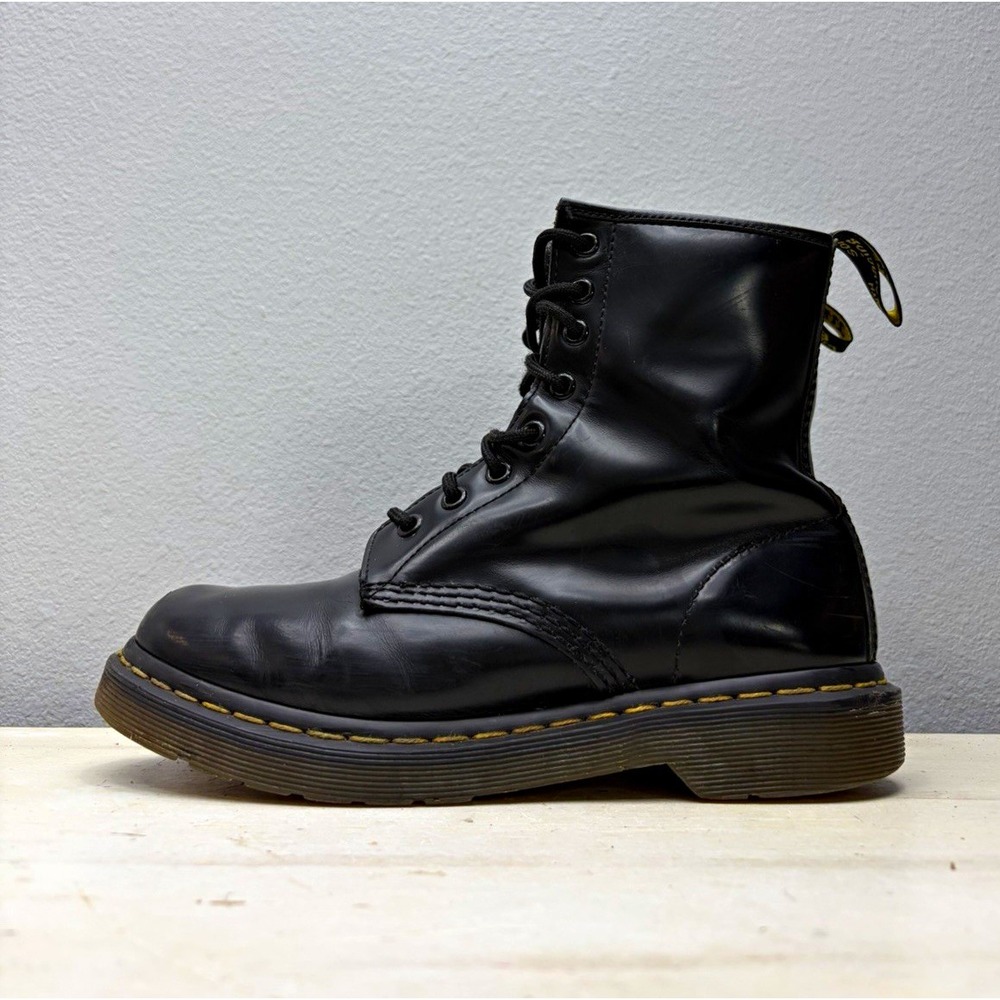 Dr. Martens Black Leather 1460 Lace Up Boots Size 8